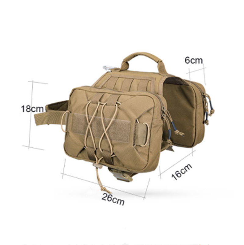 Large Dog Tactical Saddle Bag Vest